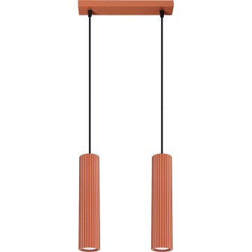 Chandelier on a string KARBON 2xGU10/10W/230V red