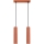 Chandelier on a string KARBON 2xGU10/10W/230V red