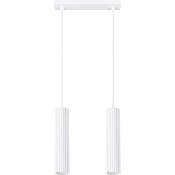 Chandelier on a string KARBON 2xGU10/10W/230V white