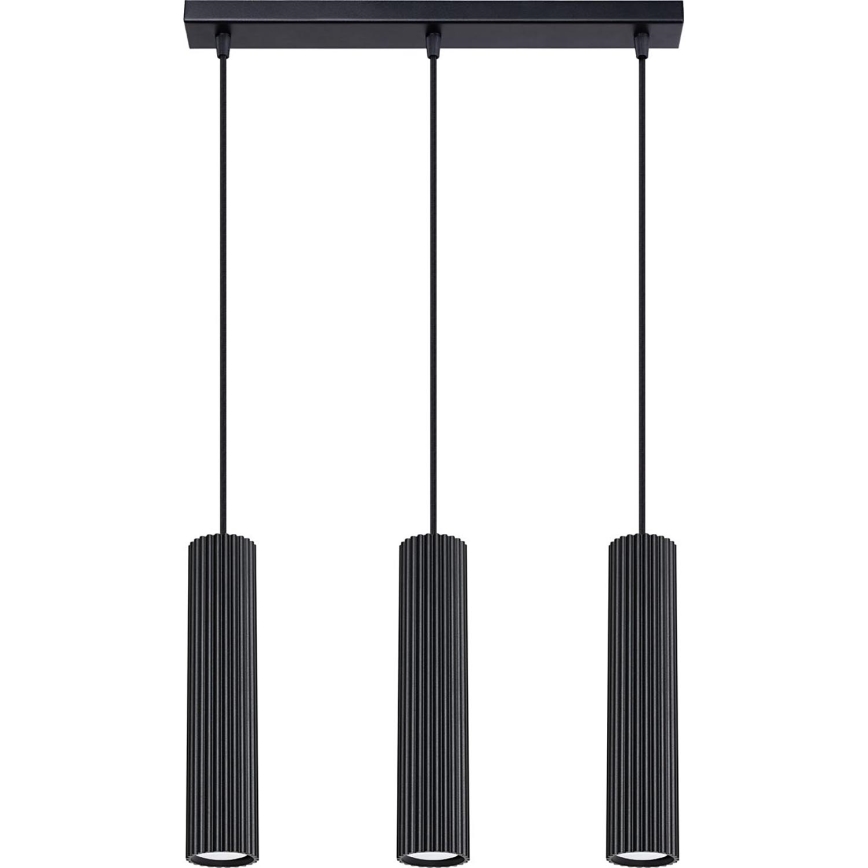 Chandelier on a string KARBON 3xGU10/10W/230V black