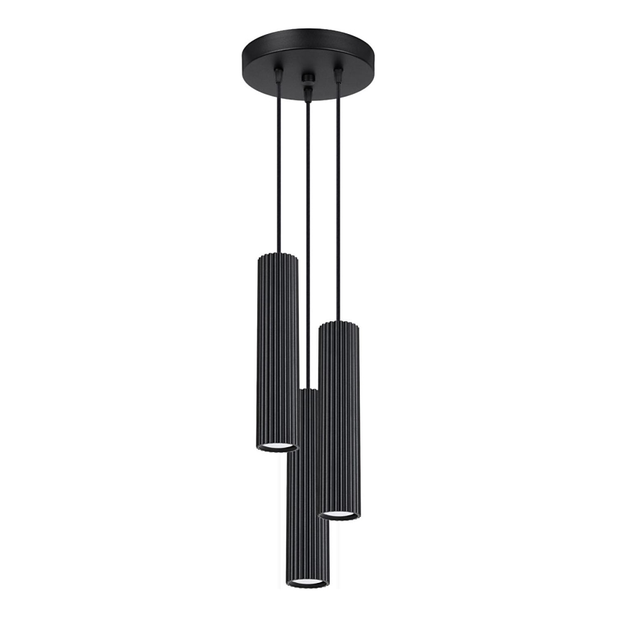 Chandelier on a string KARBON 3xGU10/10W/230V black