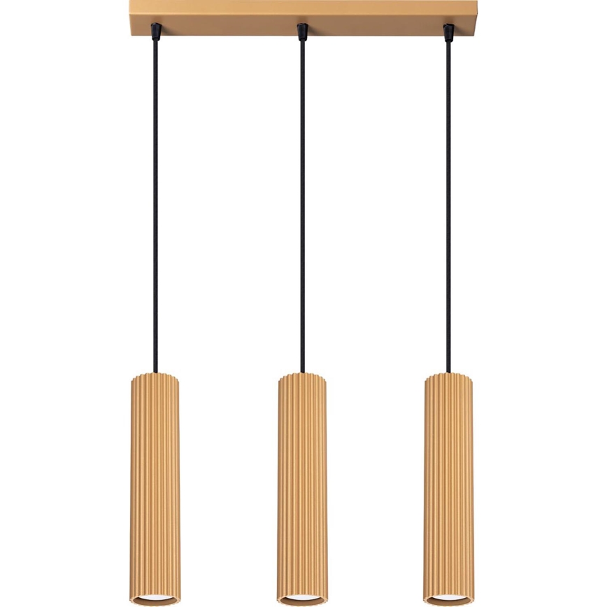 Chandelier on a string KARBON 3xGU10/10W/230V gold