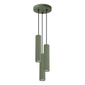 Chandelier on a string KARBON 3xGU10/10W/230V green