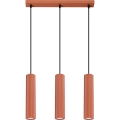 Chandelier on a string KARBON 3xGU10/10W/230V red