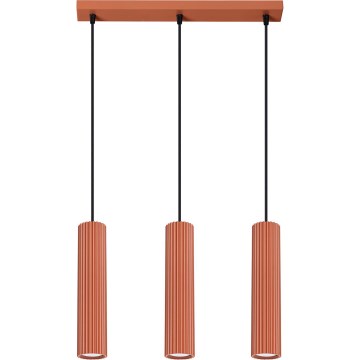 Chandelier on a string KARBON 3xGU10/10W/230V red