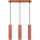 Chandelier on a string KARBON 3xGU10/10W/230V red