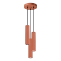 Chandelier on a string KARBON 3xGU10/10W/230V red