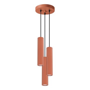 Chandelier on a string KARBON 3xGU10/10W/230V red