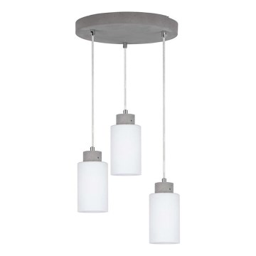 Chandelier on a string KARLA 3xE27/60W/230V concrete
