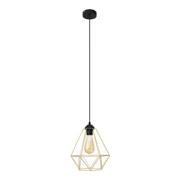 Chandelier on a string KARO 1xE27/15W/230V gold/black