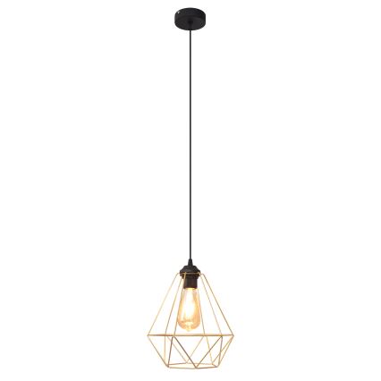 Chandelier on a string KARO 1xE27/15W/230V gold/black