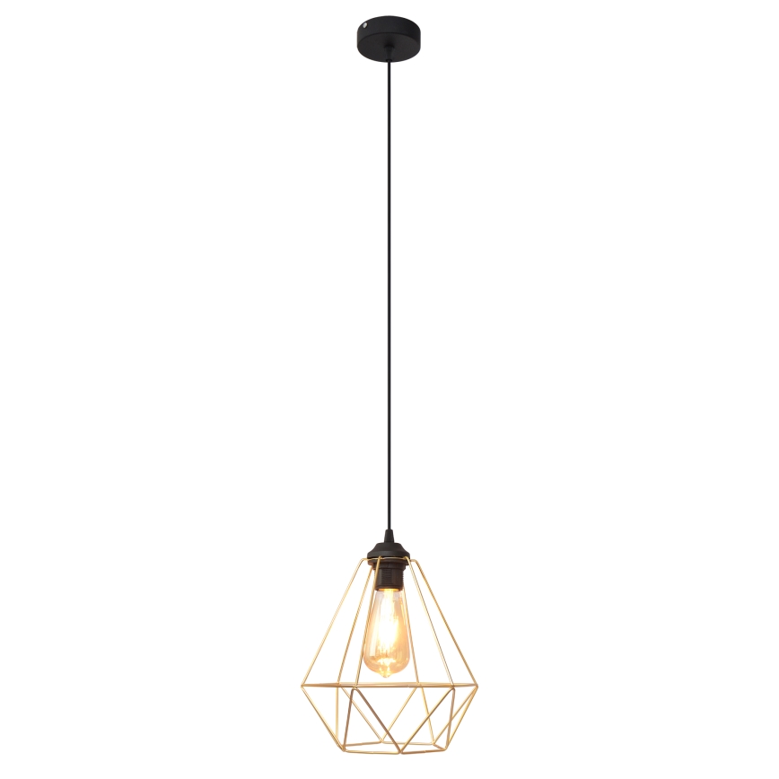 Chandelier on a string KARO 1xE27/15W/230V gold/black
