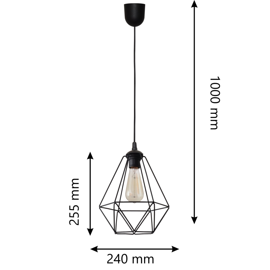 Chandelier on a string KARO 1xE27/15W/230V