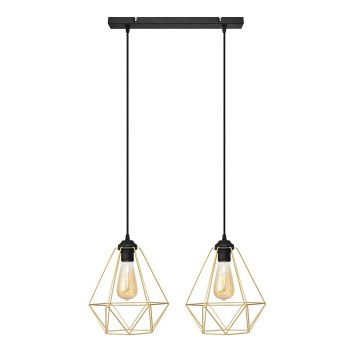 Chandelier on a string KARO 2xE27/15W/230V gold/black