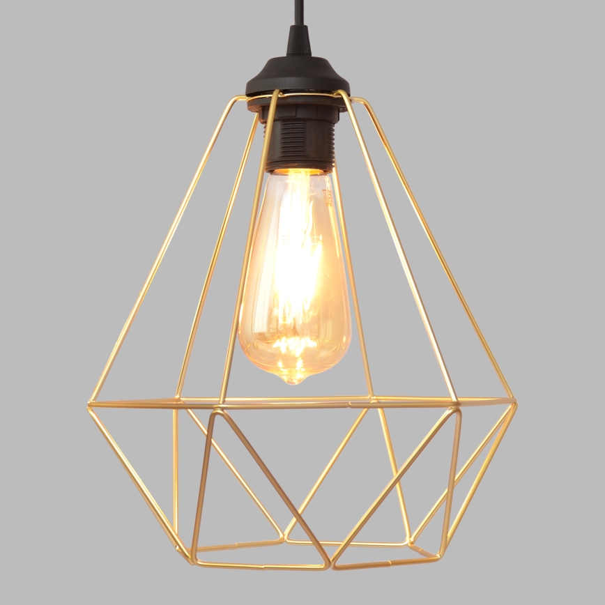 Chandelier on a string KARO 2xE27/15W/230V gold/black