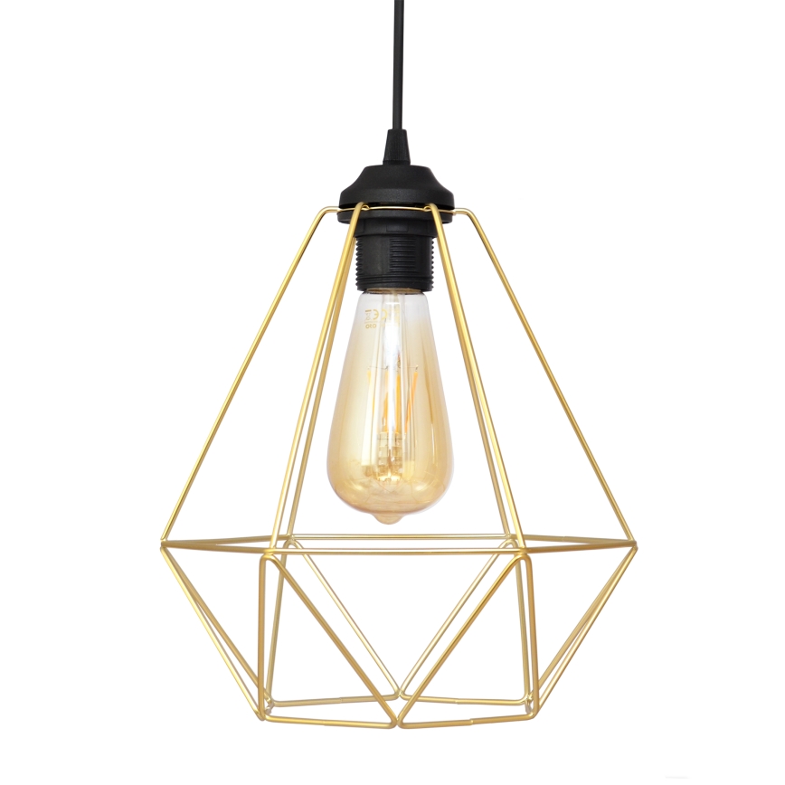 Chandelier on a string KARO 2xE27/15W/230V gold/black