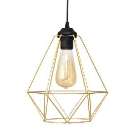Chandelier on a string KARO 3xE27/15W/230V gold/black