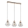 Chandelier on a string KASTEL BASKET 3xE27/60W/230V beige/black
