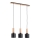 Chandelier on a string KASTEL RETRO 3xE27/60W/230V beige/black