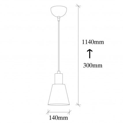 Chandelier on a string KEM 1xE27/40W/230V black