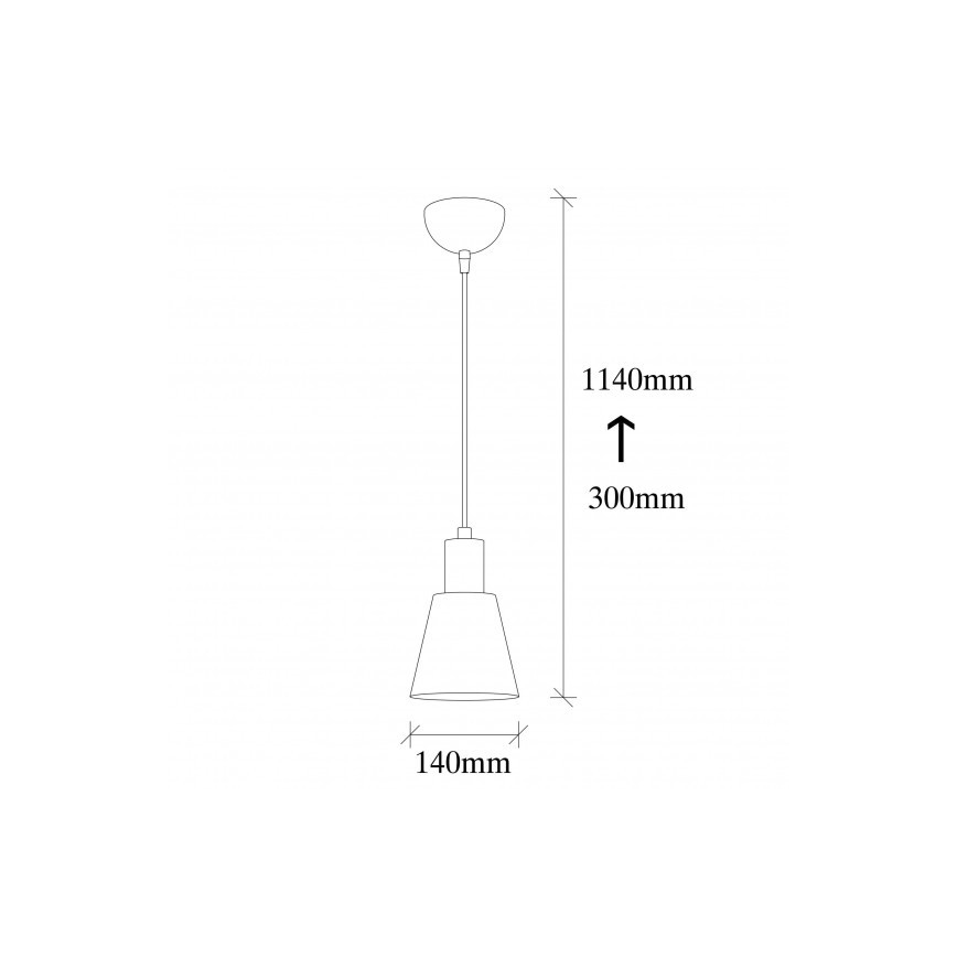 Chandelier on a string KEM 1xE27/40W/230V black