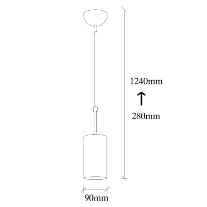 Chandelier on a string KEM 1xE27/40W/230V gold