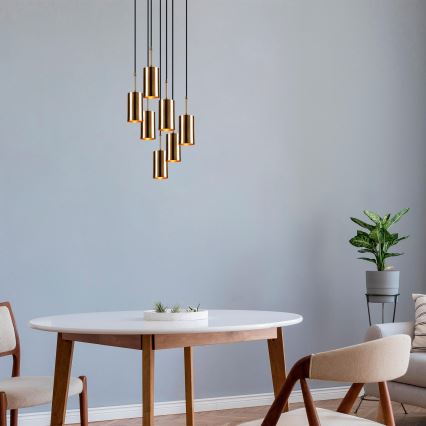Chandelier on a string KEM 7xE27/40W/230V