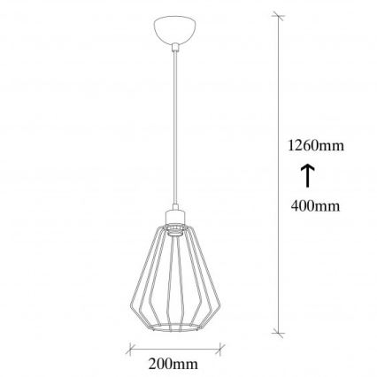 Chandelier on a string KESE 1xE27/40W/230V