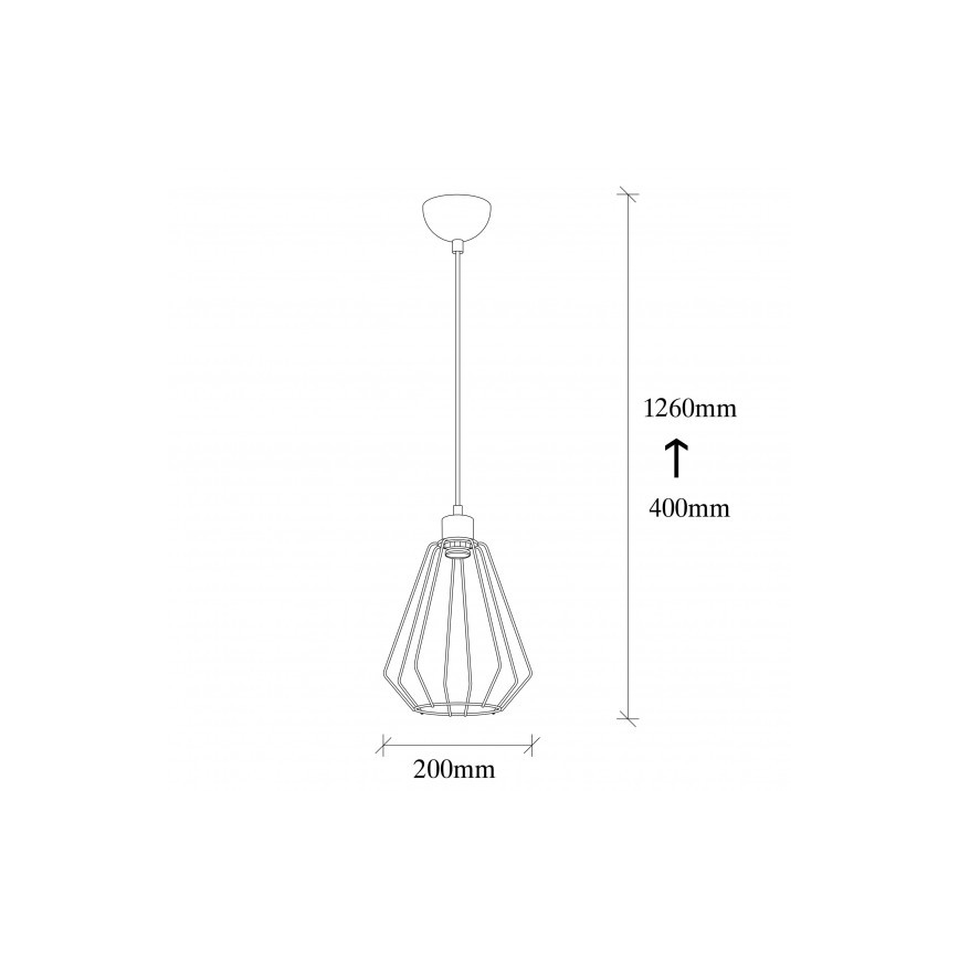 Chandelier on a string KESE 1xE27/40W/230V