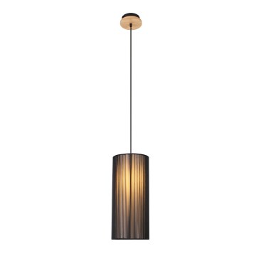 Chandelier on a string KIOTO 1xE27/40W/230V d. 18 cm black/wood