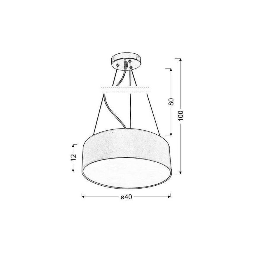 Chandelier on a string KIOTO 3xE27/40W/230V