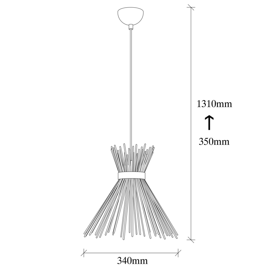 Chandelier on a string KIRPI 1xE27/40W/230V black