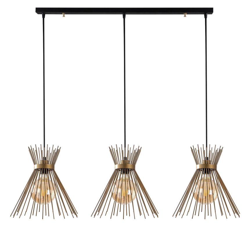 Chandelier on a string KIRPI 3xE27/40W/230V gold