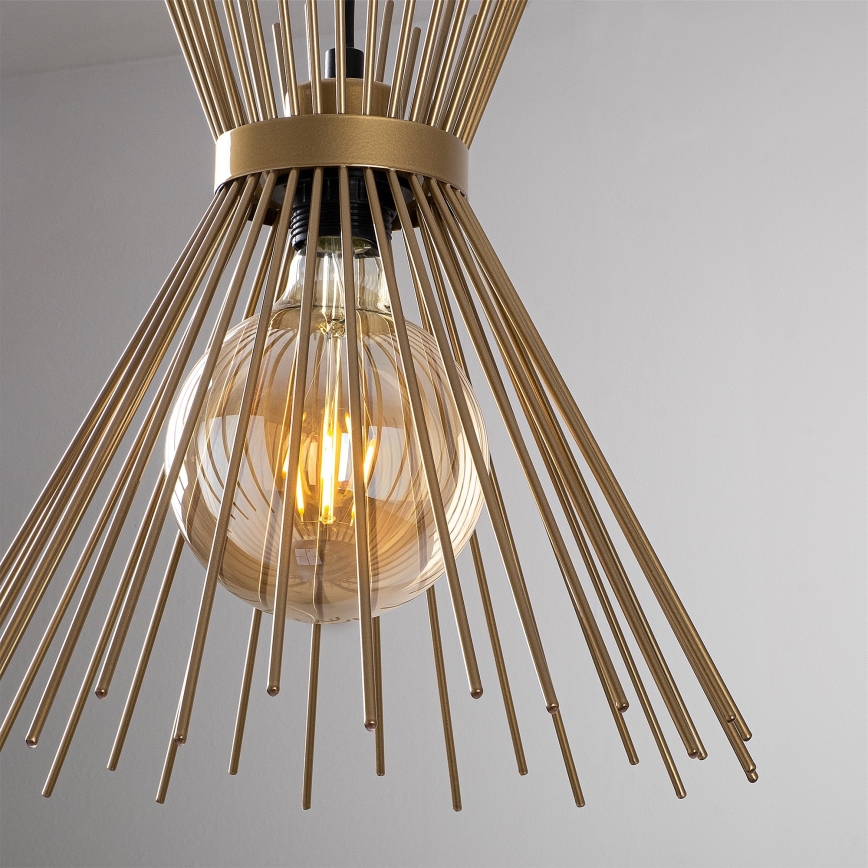 Chandelier on a string KIRPI 3xE27/40W/230V gold