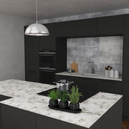 Chandelier on a string KITCHEN 1xE27/15W/230V white/shiny chrome