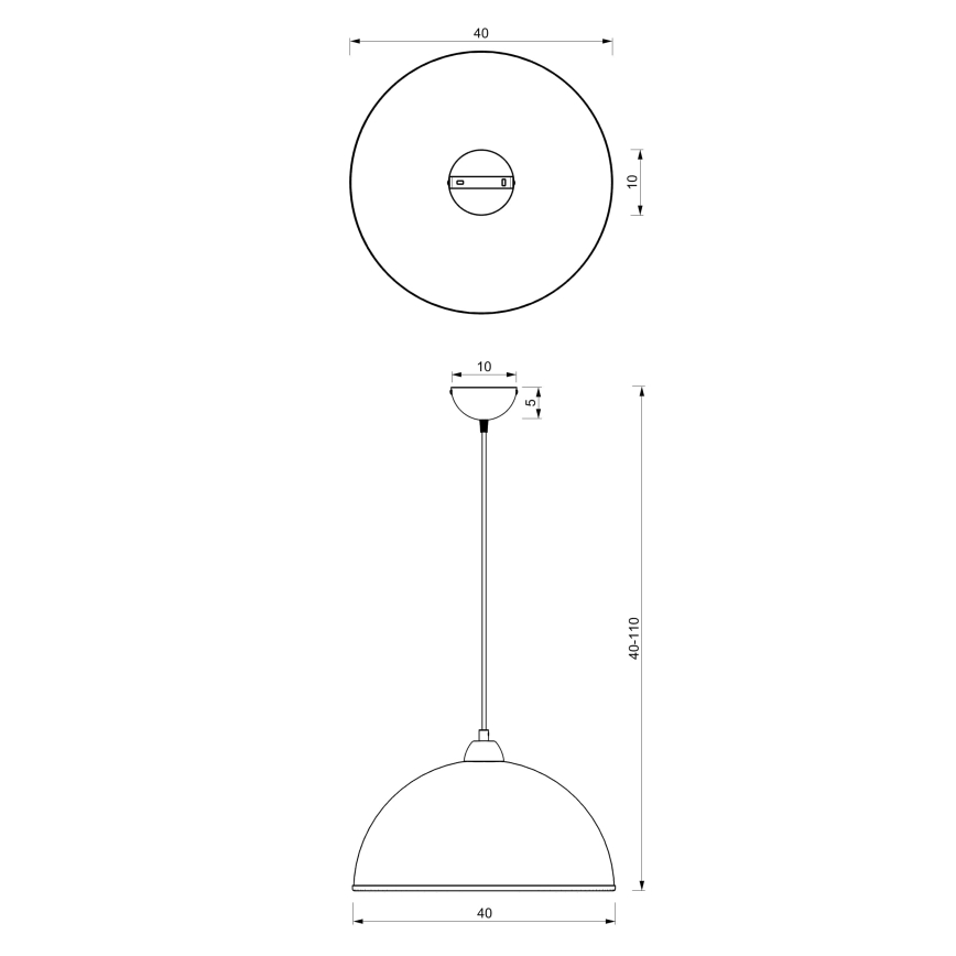 Chandelier on a string KITCHEN 1xE27/15W/230V white/shiny chrome
