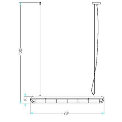 Chandelier on a string KJELD 3xE14/60W/230V