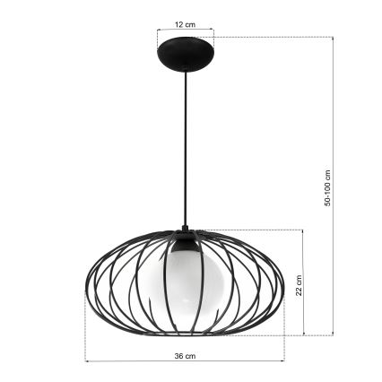 Chandelier on a string KRONOS 1xE14/40W/230V