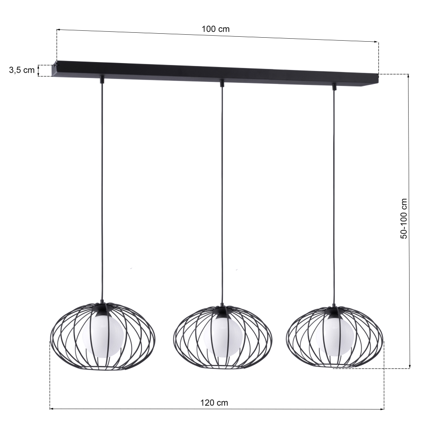Chandelier on a string KRONOS 3xE14/40W/230V