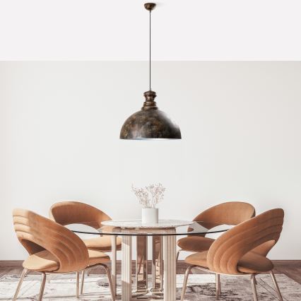 Chandelier on a string KURE 1xE27/40W/230V d. 40 cm grey