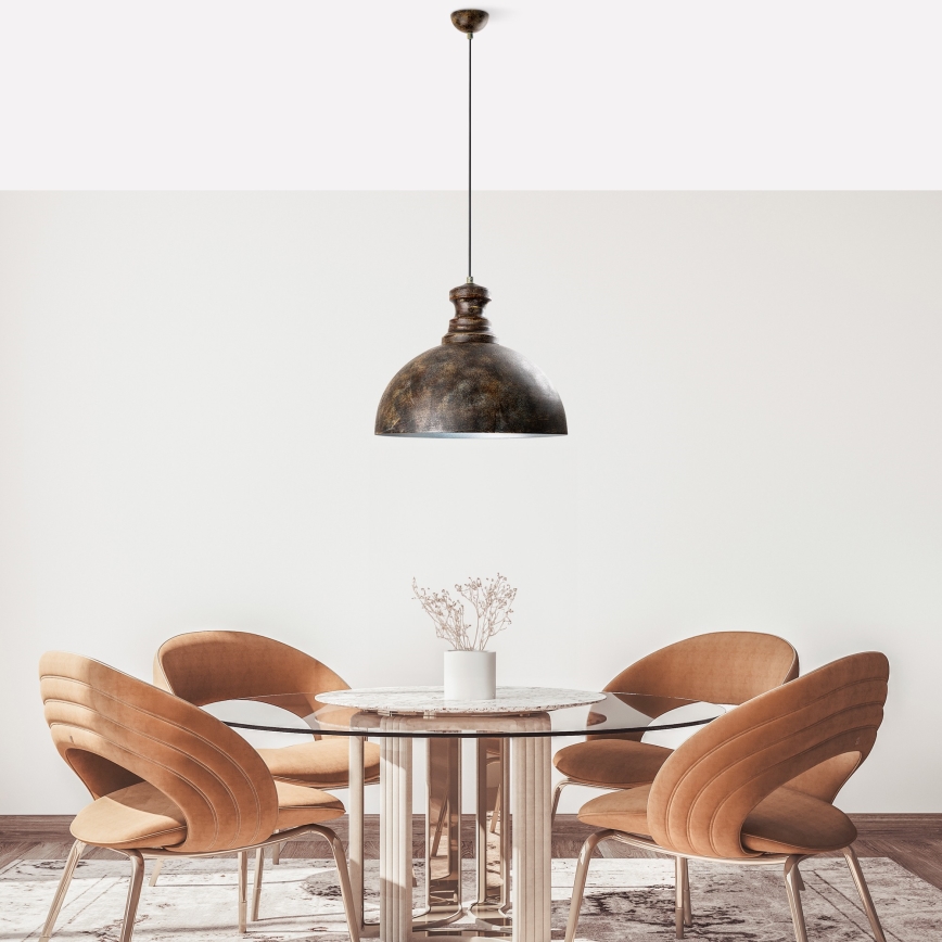 Chandelier on a string KURE 1xE27/40W/230V d. 40 cm grey