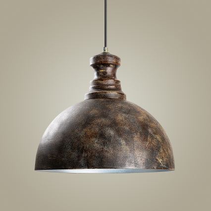 Chandelier on a string KURE 1xE27/40W/230V d. 40 cm grey