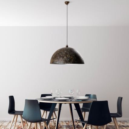 Chandelier on a string KURE 1xE27/40W/230V d. 60 cm grey