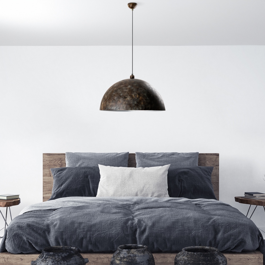 Chandelier on a string KURE 1xE27/40W/230V d. 60 cm grey