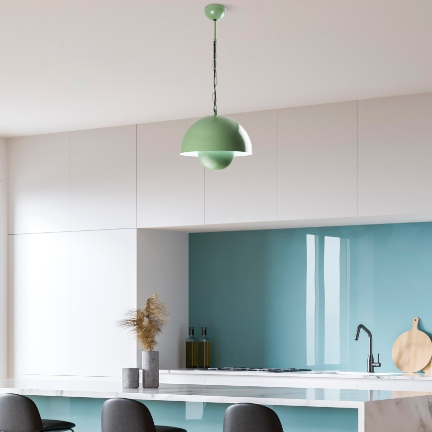 Chandelier on a string KURE 1xE27/40W/230V green