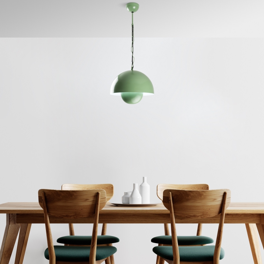 Chandelier on a string KURE 1xE27/40W/230V green