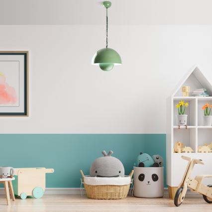 Chandelier on a string KURE 1xE27/40W/230V green