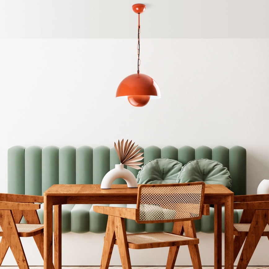 Chandelier on a string KURE 1xE27/40W/230V orange