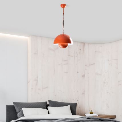 Chandelier on a string KURE 1xE27/40W/230V orange