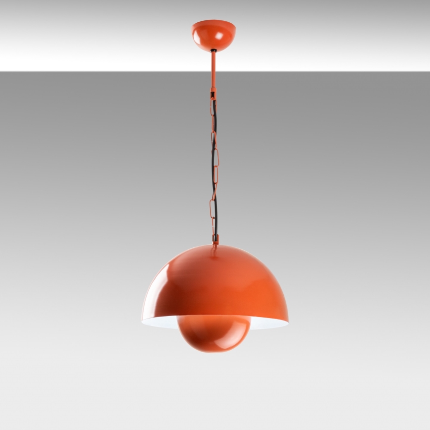 Chandelier on a string KURE 1xE27/40W/230V orange